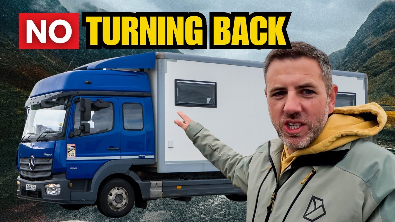 YouTube post by @Touringwiththekids for JustGiving. Caption reads: We RISKED It All On THIS NC500 Road!.