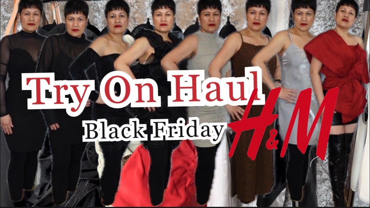YouTube post by @KirokyFraco for Just Strong. Caption reads: H&M TRY ON HAUL | BLACK FRIDAY EDITION 2023.