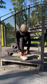 Instagram post by @athina.zulkifli for TudungPeople. Caption reads: Hello runners!
Want to run KLSCM 10km for free?....