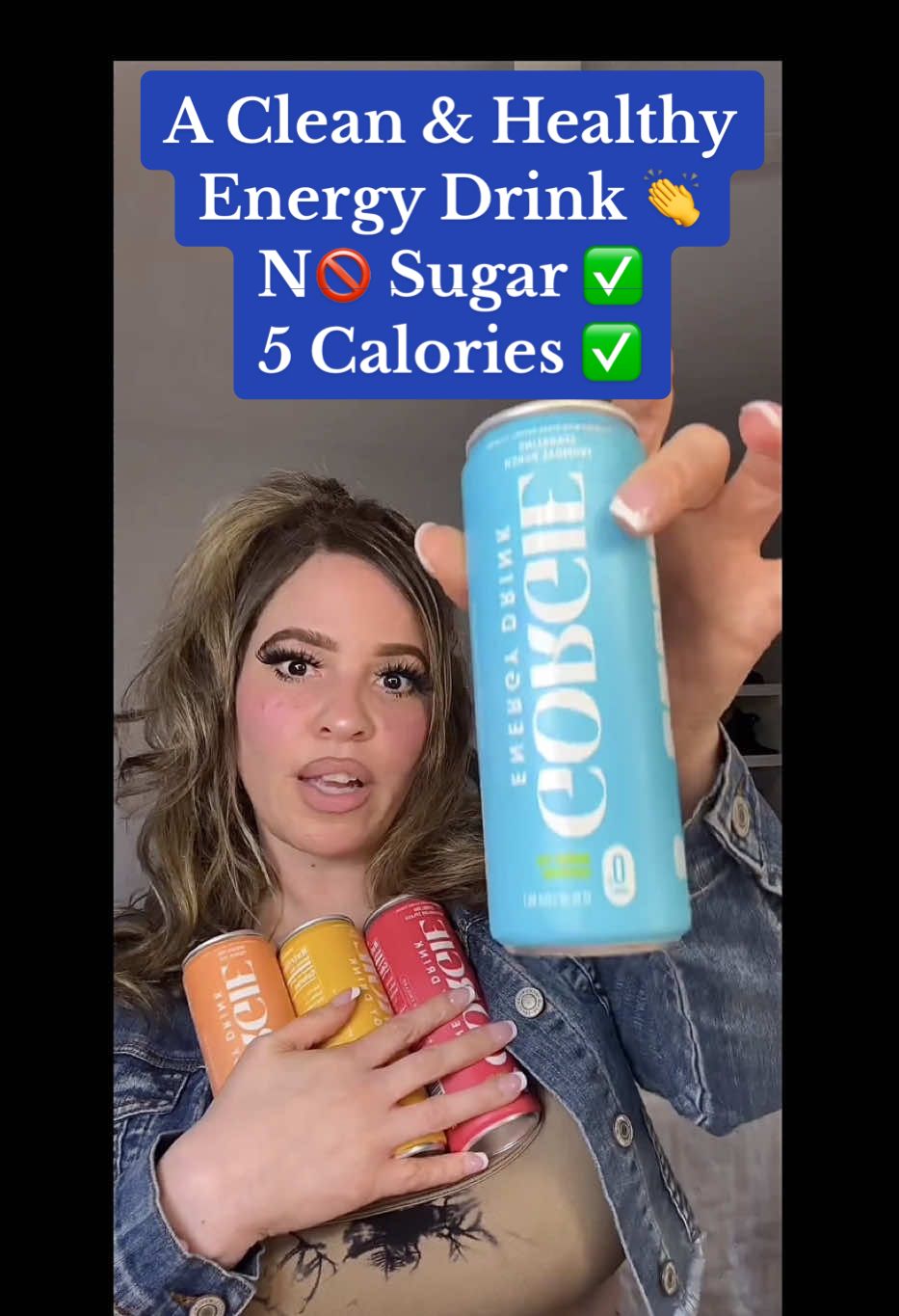 TikTok post by @oohlolo for GORGIE. Caption reads: [...] GOOD ENERGY IS HERE with GORGIE Healthy &....