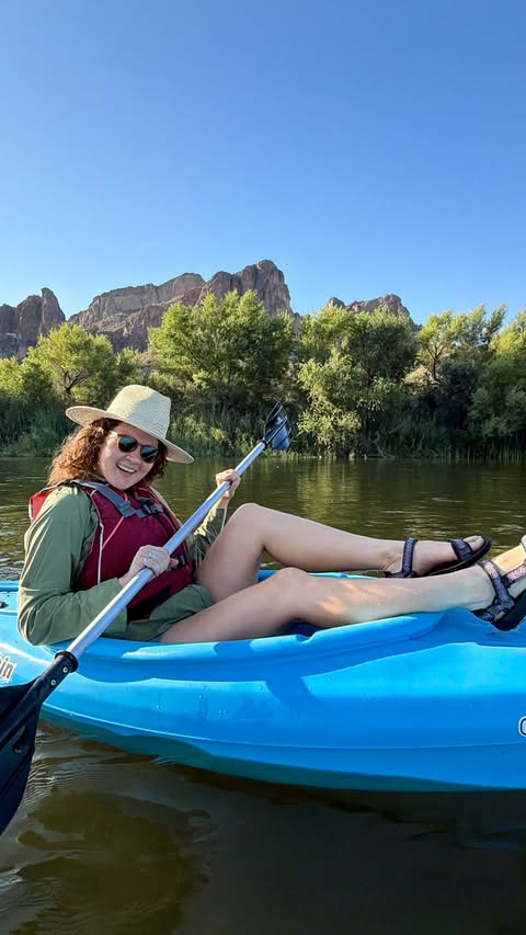 Instagram post by @jaceywest for Teva. Caption reads: [...] ad Our kayak trip was even better with....