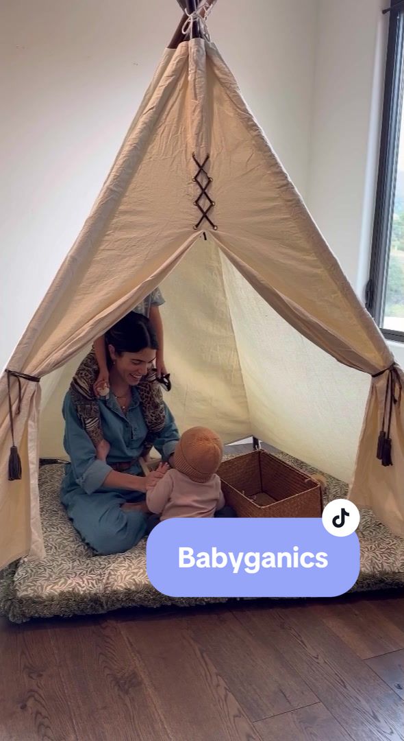 TikTok post by @nikkireed for babyganics. Caption reads: #AD Parenting is…messy, in all the best ways. It....
