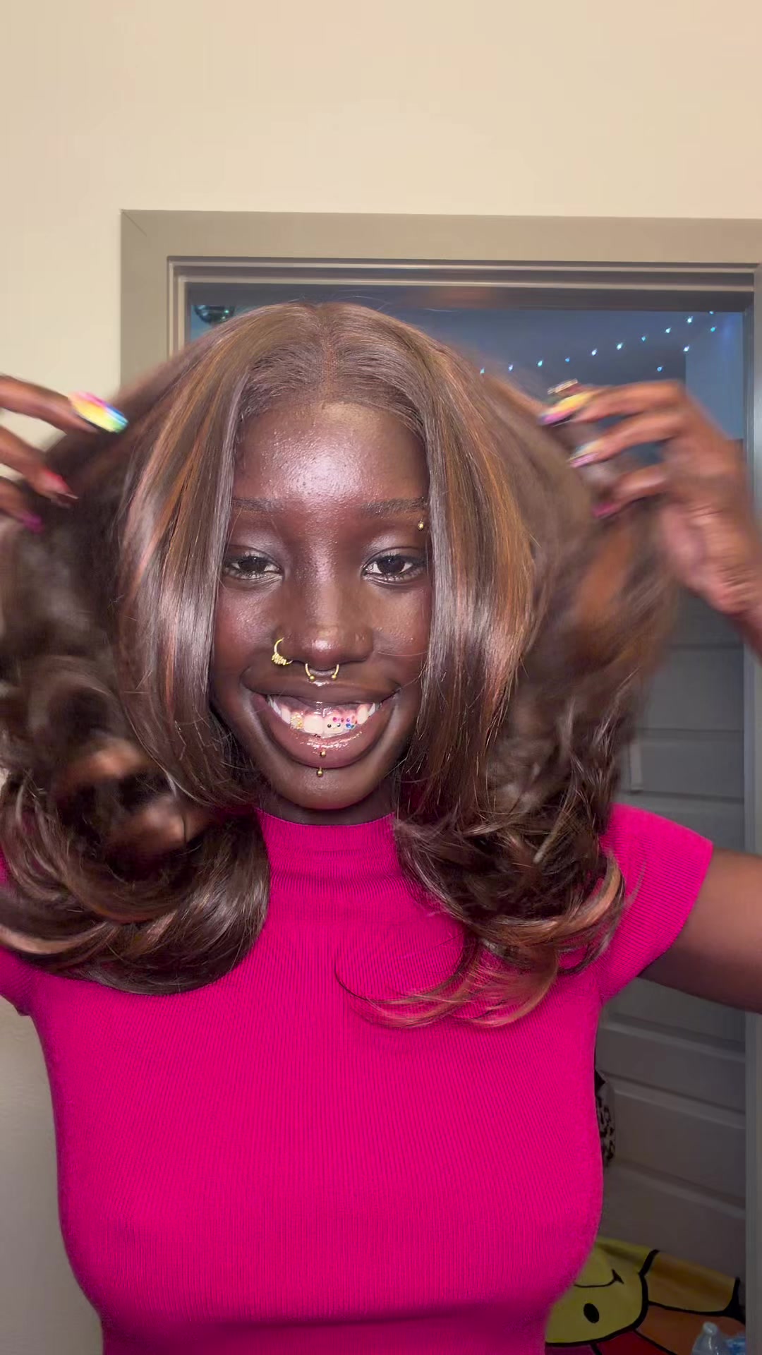 TikTok post by @fullmetal8lackie for UA Hair. Caption reads: @UA HAIR US Store #fyp #uahair.