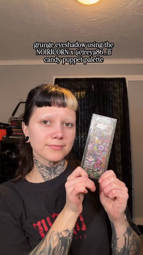 Instagram post by @tattooedprincess666_ for CBeautyMall. Caption reads: the shimmers in this palette* from....