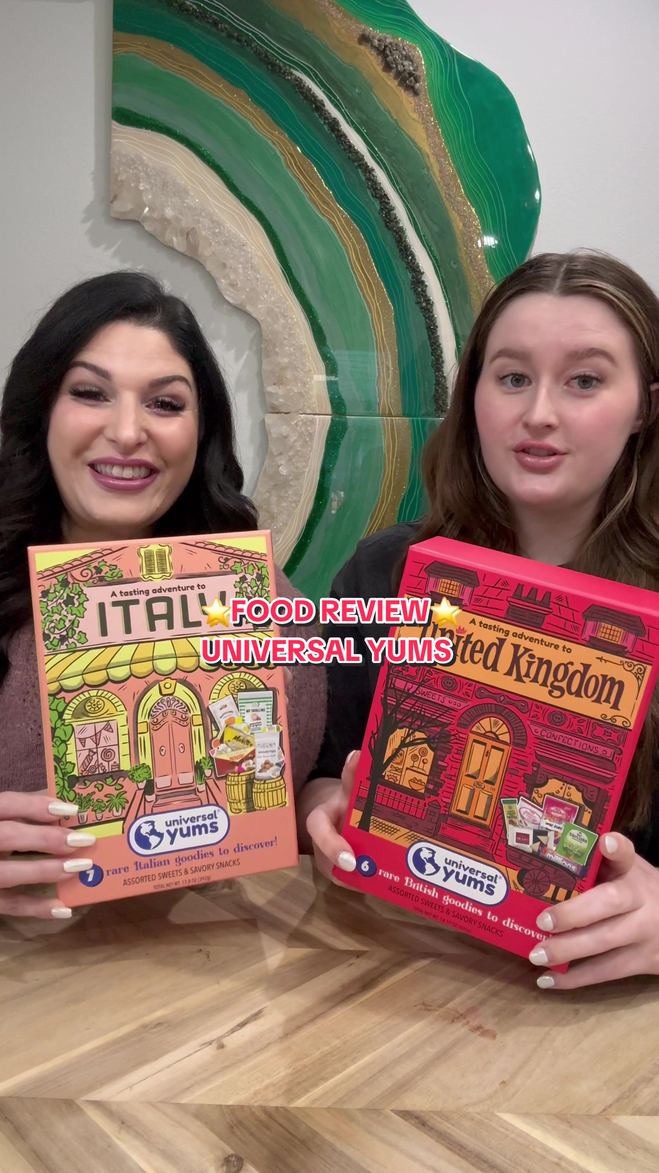 TikTok post by @cookiterica for World Market. Caption reads: ⭐️ FOOD REVIEW ⭐️ UNIVERSAL YUMS TASTE TEST ⭐️....