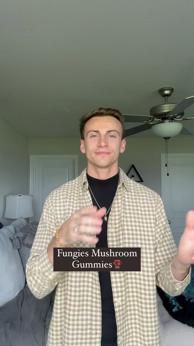 Instagram post by @logan_grubbs_ for Fungies. Caption reads: Introducing Fungies: Where community, health, and....