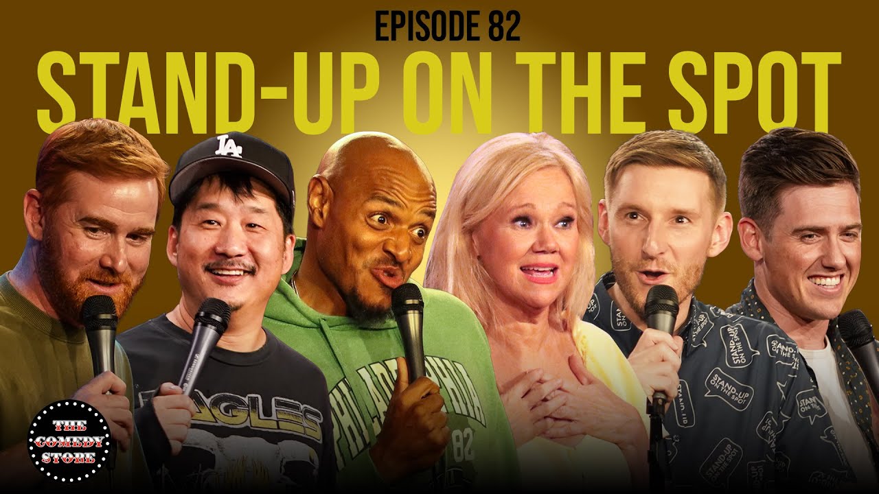 YouTube post by @standupots for BlueChew. Caption reads: SOTS: Bobby Lee, Andrew Santino, Tony Baker,....