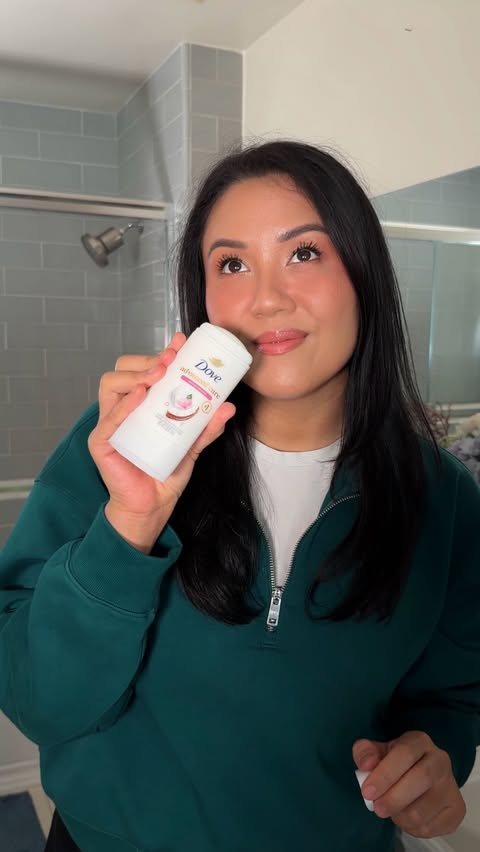 Instagram post by @jackiefern for Dove. Caption reads: Actual footage of how @dove helps me survive my....