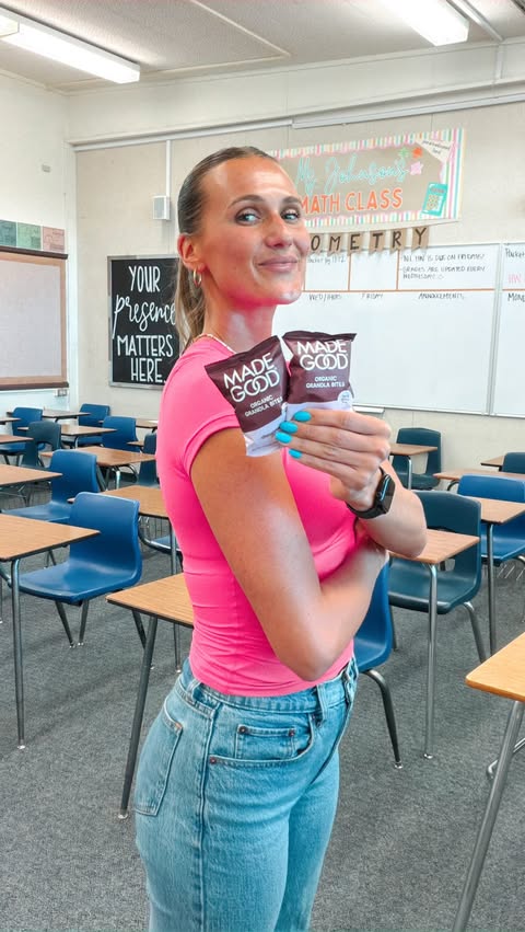 Instagram post by @ms.johnson.teaches for MadeGood. Caption reads: [...] morning in my classroom and my fav....