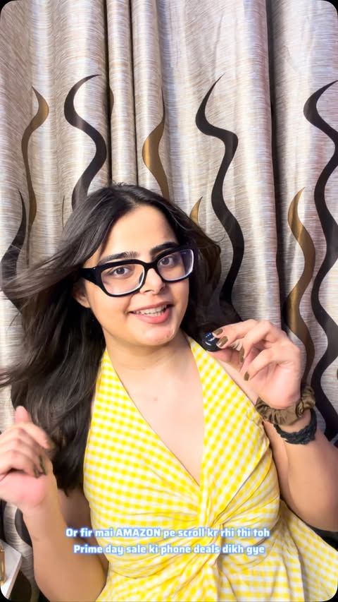 Instagram post by @_meghnahaha for OnePlus. Caption reads: [...] days need a phone that keeps up. 💫 The....
