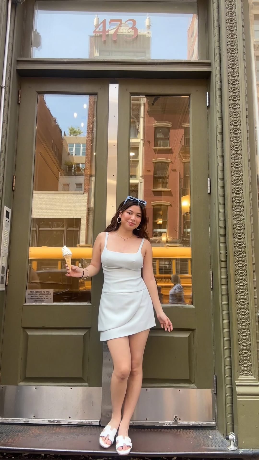 Instagram post by @biancagan for renttherunway. Caption reads: pov: you found the perfect summer dresses on....