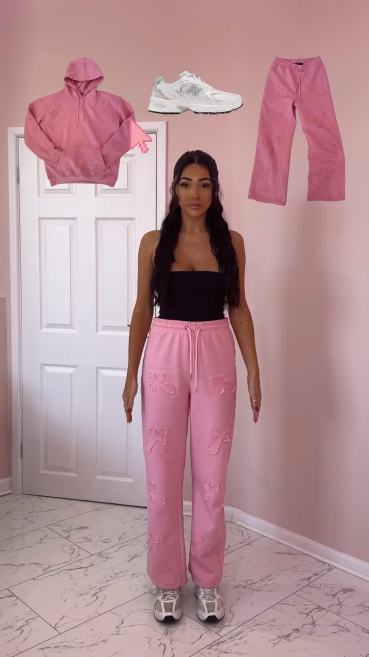 Instagram post by @chloxreynolds for Femme Luxe. Caption reads: Dress down with me ✌🏼💘 

Wearing....