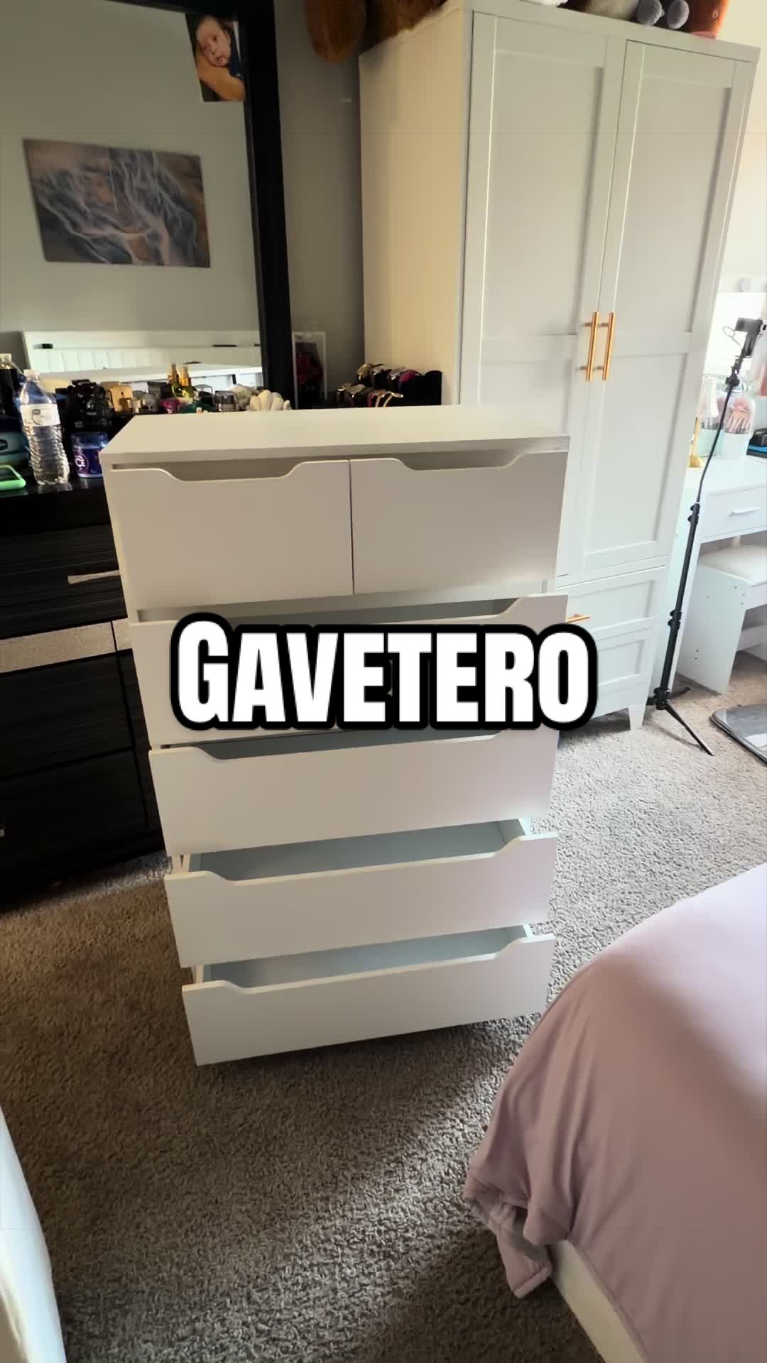 TikTok post by @yazmin.suarezt for Raybee Furniture. Caption reads: Dresser #dresser #gaveteros #gavetero #babydresser....