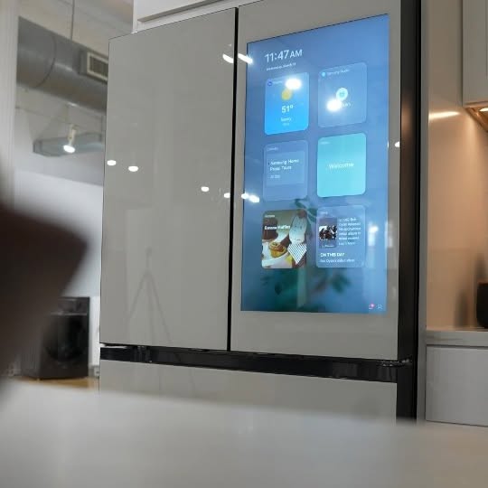 Instagram post by an influencer for Samsung US. Caption reads: @Samsungus Bespoke AI Home Fridges are [...].