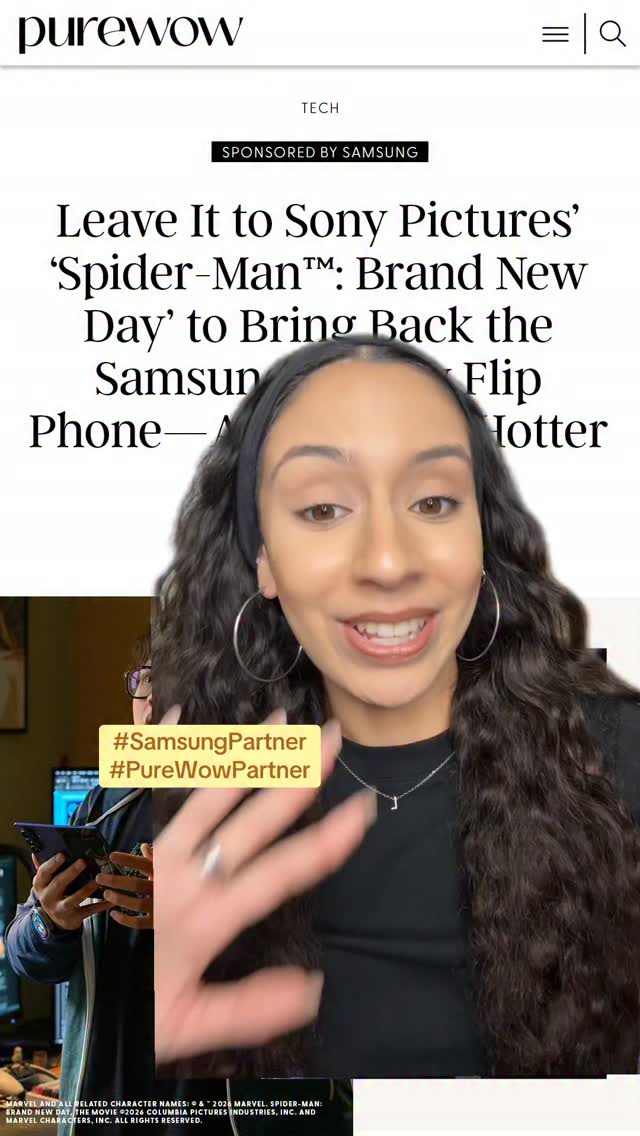 Instagram post by @lindssoapbox for Samsung Mobile. Caption reads: [...] New Day in theaters! @spidermanmovie....