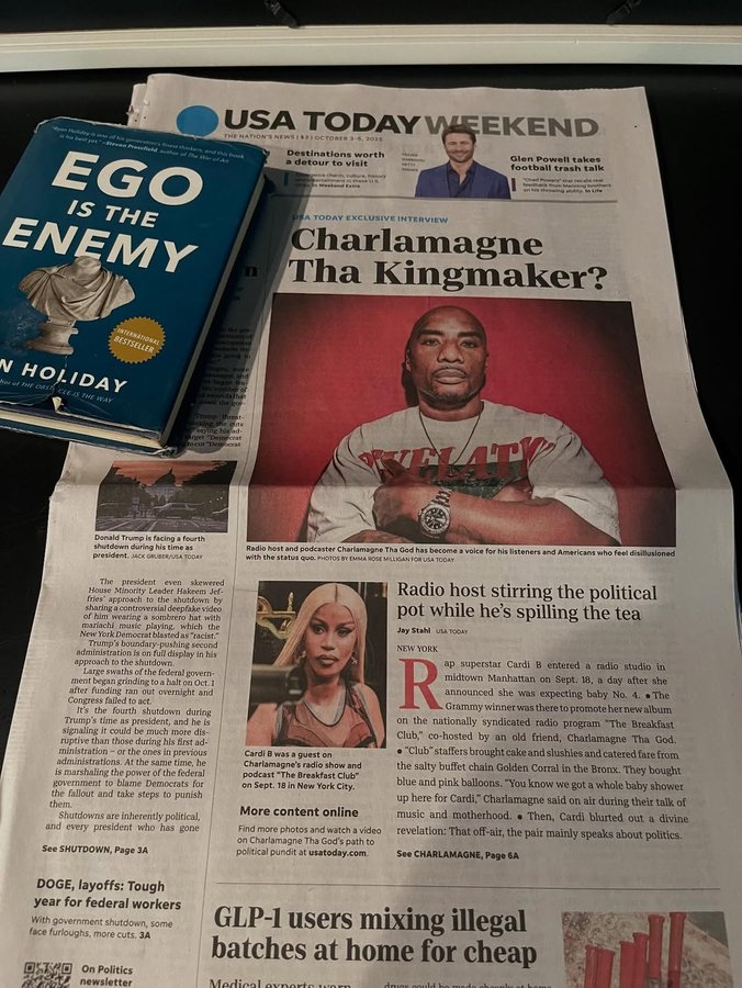 Instagram post by @cthagod for USA TODAY. Caption reads: 4 Thoughts About This. 1) I Really Do Have A....