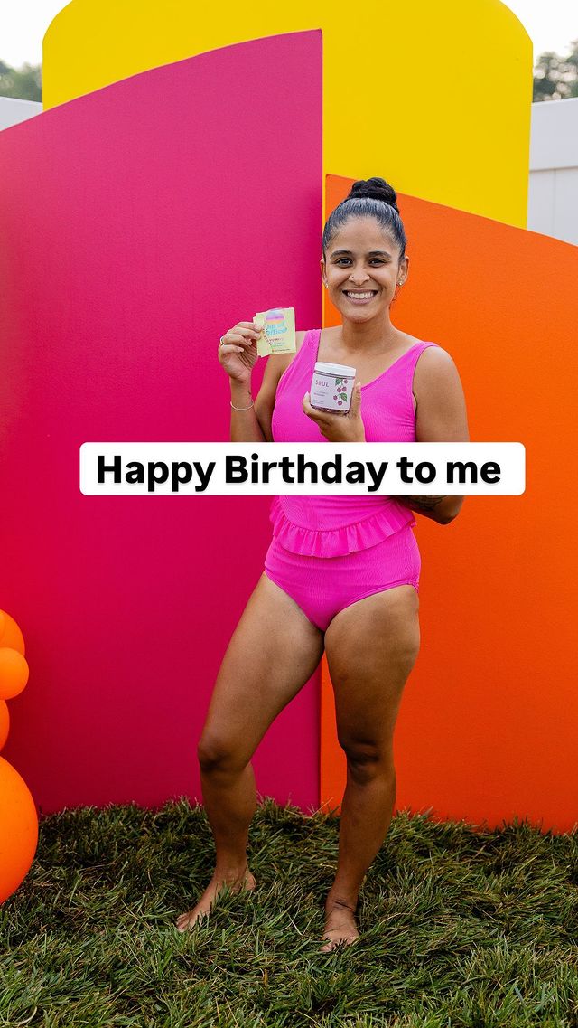 Instagram post by @iamjasyra for MASA Chips. Caption reads: Happy 36th birthday to me. I had a non toxic pool....
