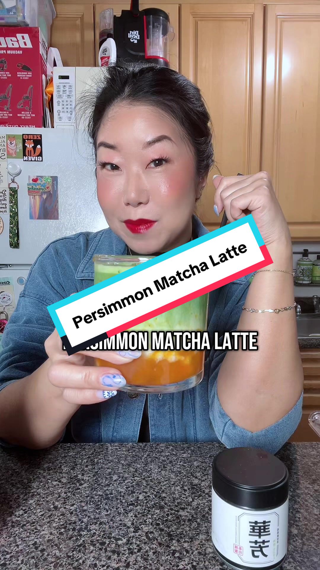 TikTok post by @girlwithadoge for Chazoku. Caption reads: [...] September through January! Pair it with....