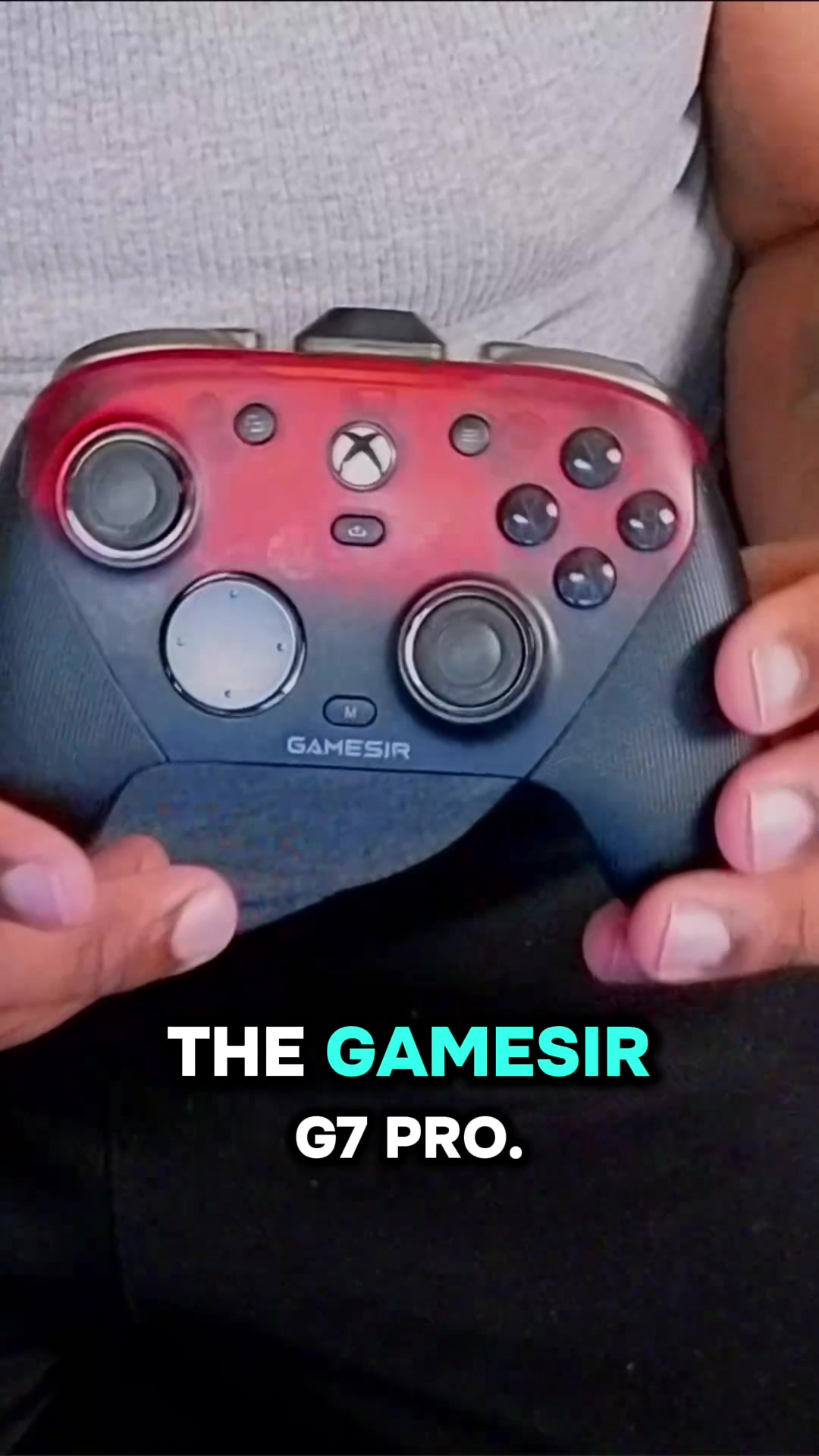 TikTok post by @nostalgicblackguy for GameSir. Caption reads: Paid Elite prices before… never again GameSir G7....