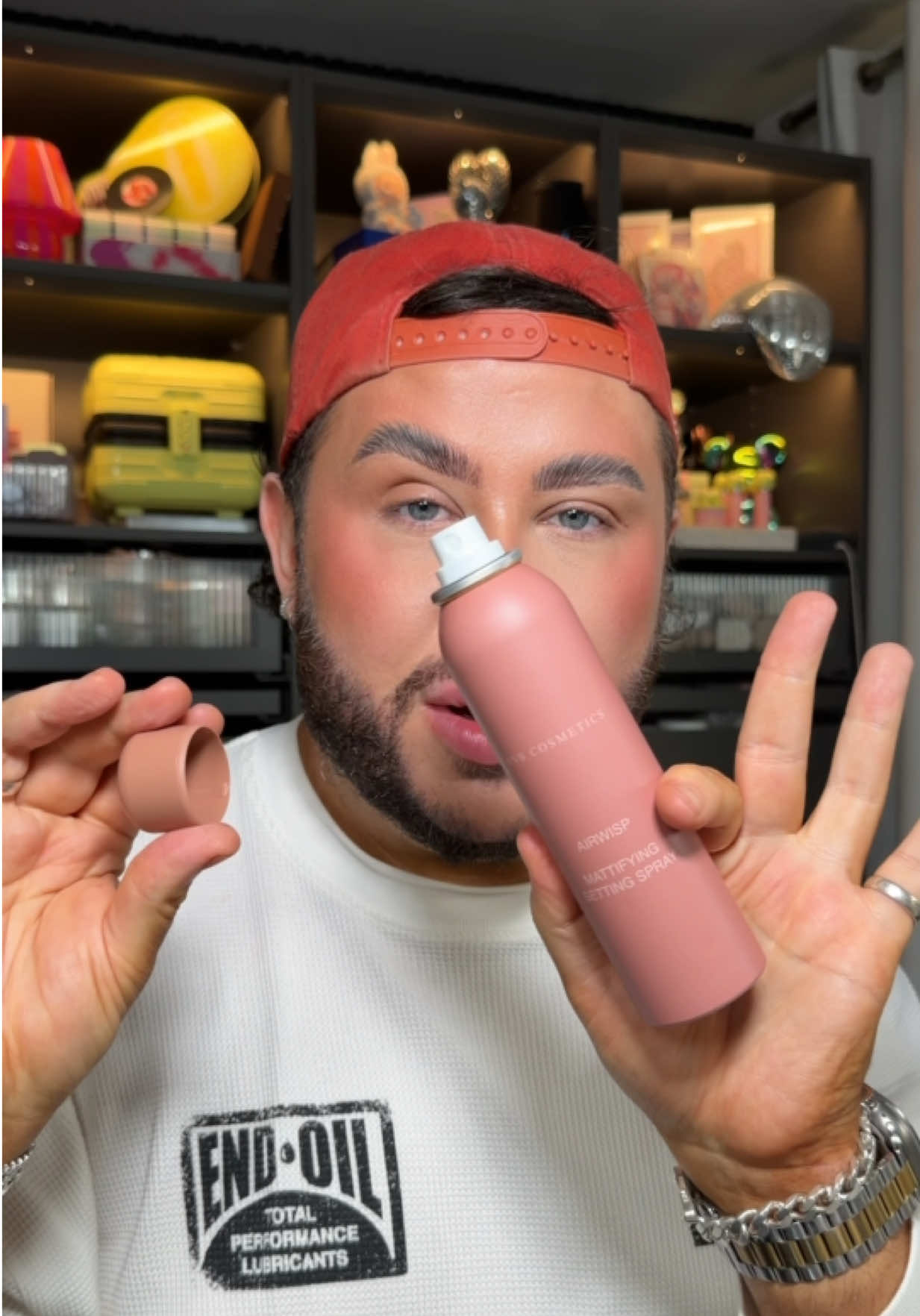 TikTok post by @allancraig_ for HNB Cosmetics. Caption reads: [...] without having to hold your breath?! hnb....