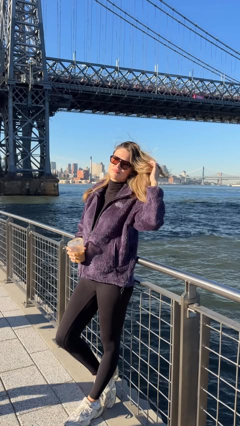 Instagram post by @romydegrijff for The North Face. Caption reads: #thenorthfacepartner Cozy October mornings in NYC....