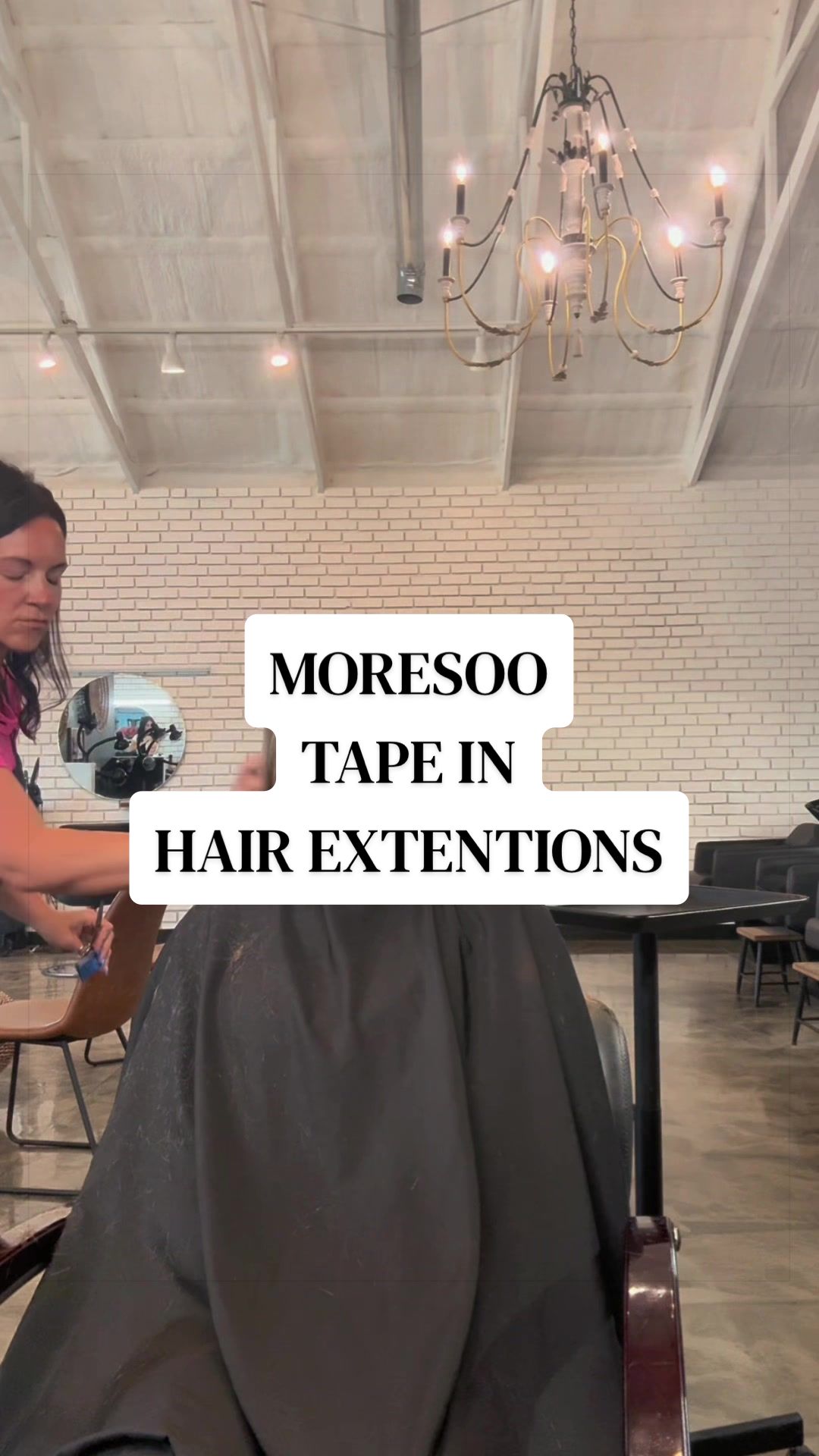 TikTok post by @breawnagarrett for Moresoo Hair. Caption reads: [...] Beauty Bar saved my hair using the @MORESOO....