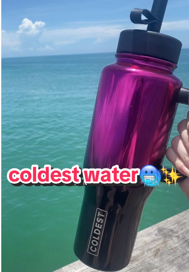TikTok post by @alisha.ahr for Coldest. Caption reads: literally the @Coldest water ever🥶✨ #florida....