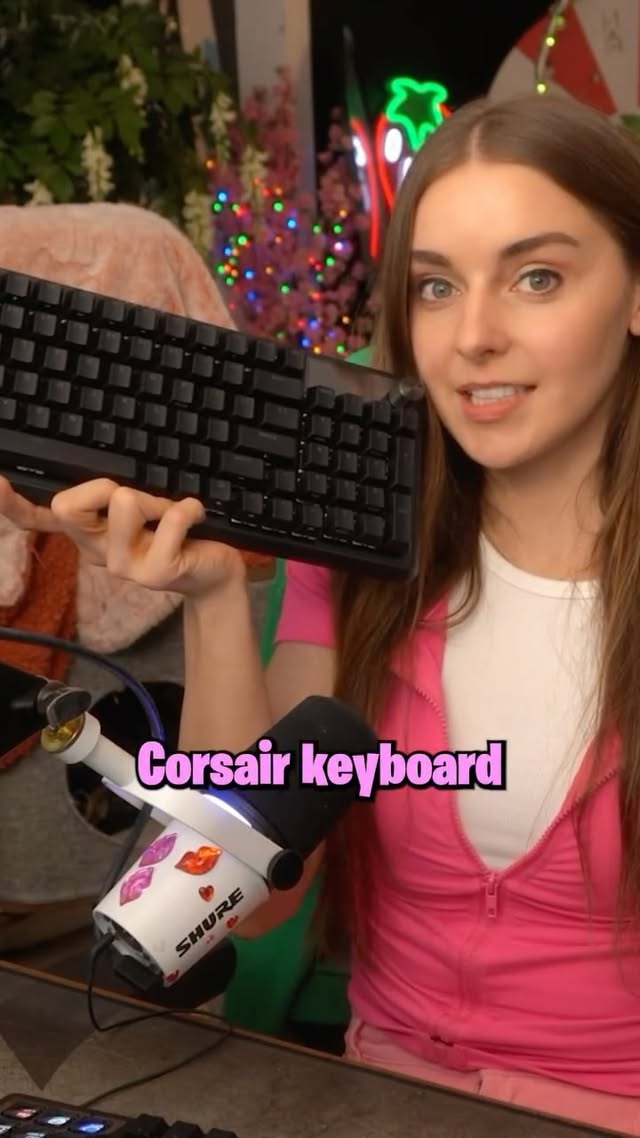 Instagram post by @loserfruit for CORSAIR. Caption reads: @corsair just made the BEST keyboard for [...].