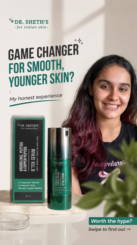 Instagram post by @prasiddhi.11 for Dr Sheths. Caption reads: Comment down for product link ✨🫶🏻 @drsheths #fyp....