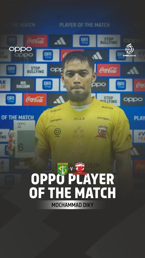 Instagram post by @mochammaddiky for OPPO Indonesia. Caption reads: 𝐎𝐏𝐏𝐎 𝐏𝐋𝐀𝐘𝐄𝐑 𝐎𝐅 𝐓𝐇𝐄 𝐌𝐀𝐓𝐂𝐇....