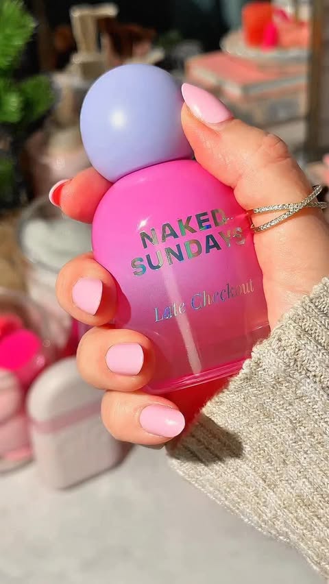 Instagram post by @miami_beauty_reviews for NAKED SUNDAYS. Caption reads: 💖 These new @naked_sundays perfumes are so good?....