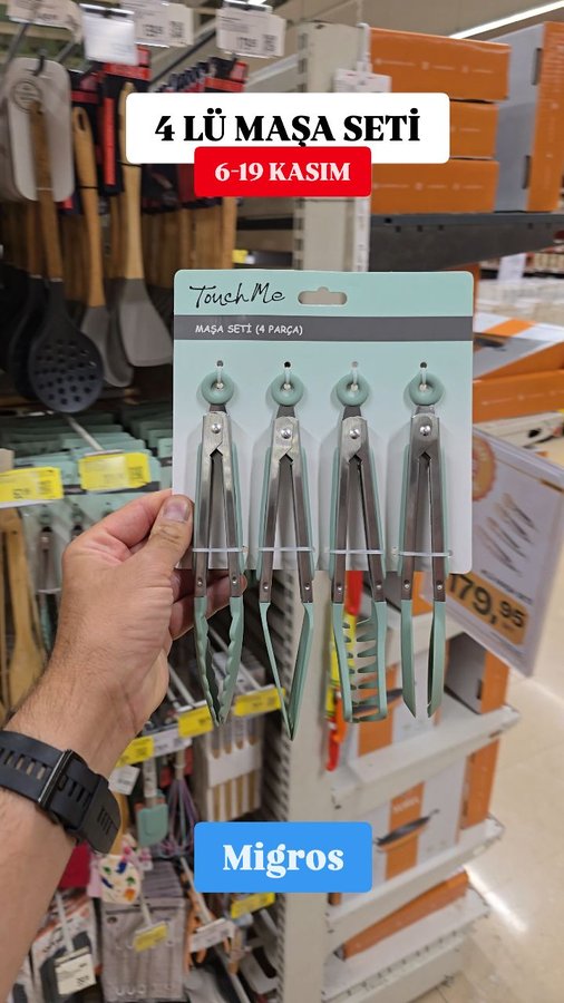 Instagram post by @indirimitakipedenadamheryerde for Migros. Caption reads: @migros_tr #reklam değil #kesfet #kesfetteyiz....