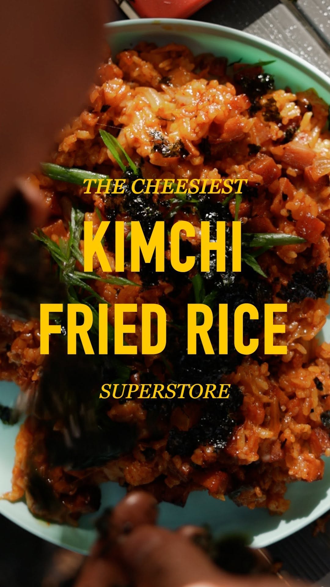 Instagram post by @campwithcol for Real Canadian Superstore. Caption reads: You have to try this Cheesy kimchi fried rice! I....