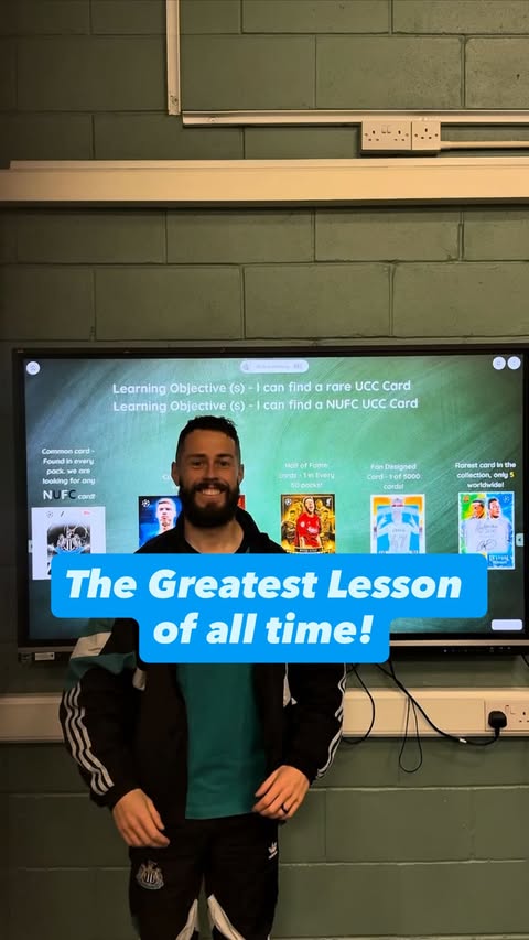 Instagram post by @mrgteacher for Topps. Caption reads: [...] lesson of all time brought to you by....