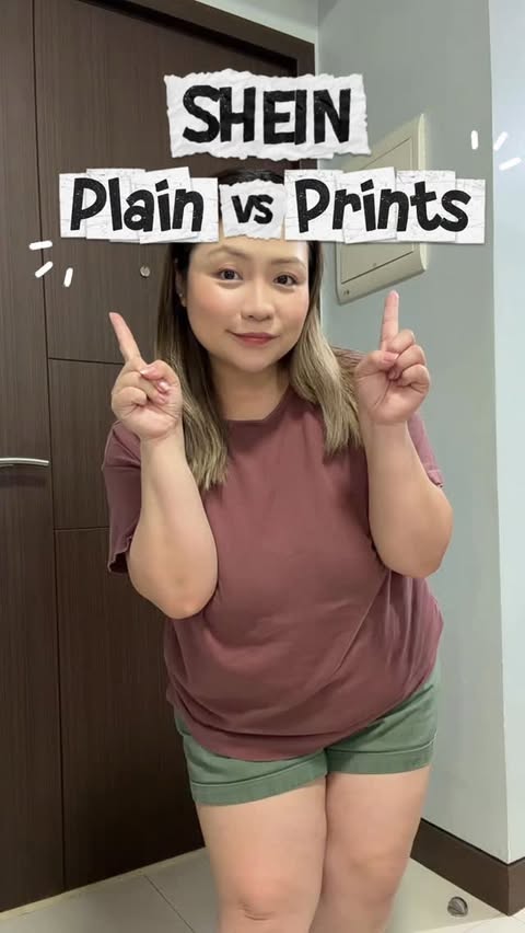 Instagram post by @heyitshiroko for Shein. Caption reads: Plains or prints? 
Why choose when SHEIN has all....
