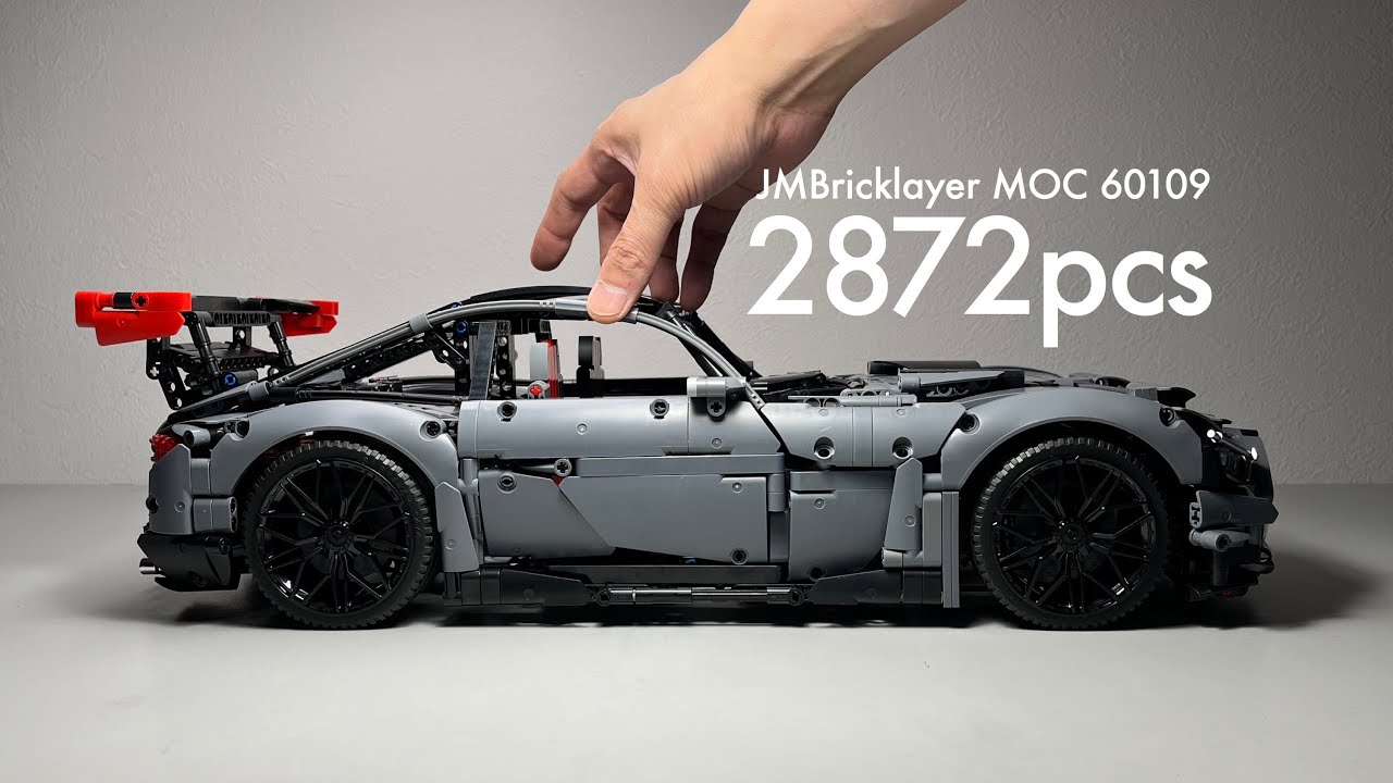 YouTube post by @kotascalemodelASMR for Jmbricklayer. Caption reads: AMGGT Shadow【AMGGT Shadow MOC】Scale Model【2872pcs】.