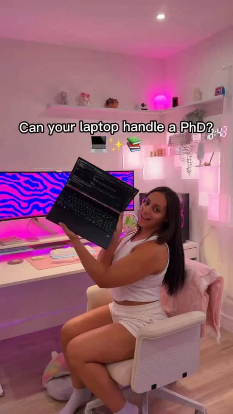 Instagram post by @thephdstudent for Acer. Caption reads: [...] handle a PhD? 💻🧬 I wanted to test the Acer....