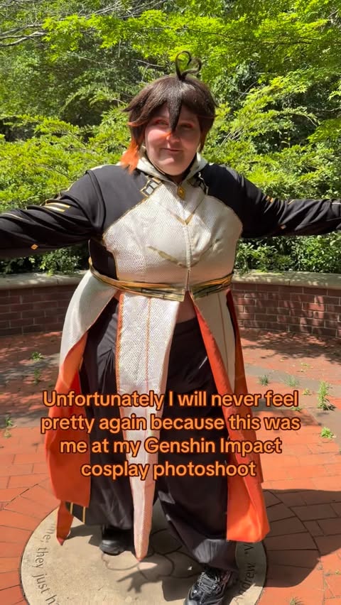Instagram post by @westhedragon for CosPositive. Caption reads: Zhongli from Genshin Impact never looked this good....
