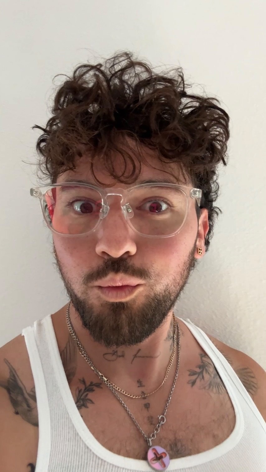 Instagram post by @jccaylen for Zenni. Caption reads: as a streamer, my eyeballs take damage daily 💀....