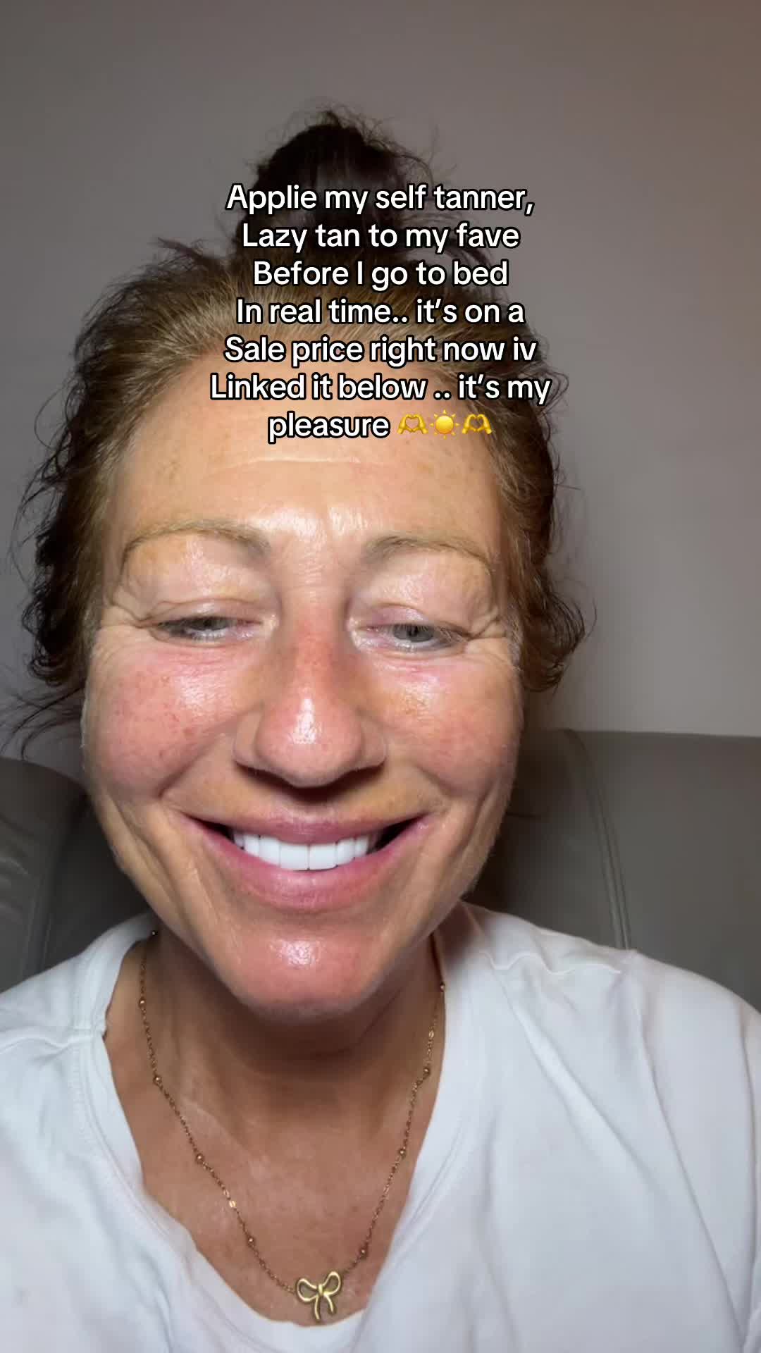 TikTok post by @keggesy for Lazy Tan. Caption reads: Applie my self tanner, Lazy tan to my fave Before....