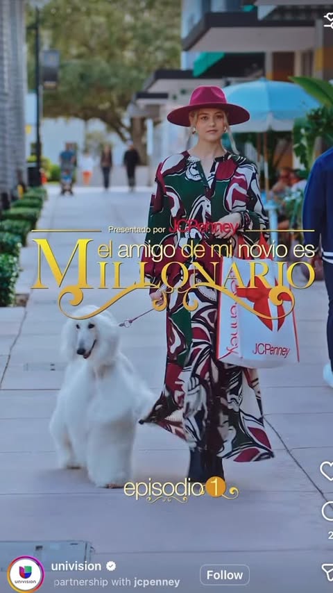 Instagram post by @theashleypage_ for Univision. Caption reads: Commercial/short series for @jcpenney @univision....