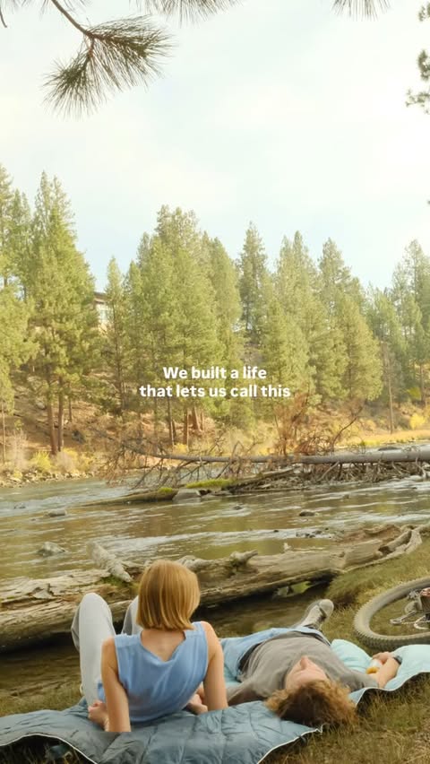 Instagram post by @trailswithzach for Visit Bend Oregon. Caption reads: Take us back to @visitbend! Our first time getting....