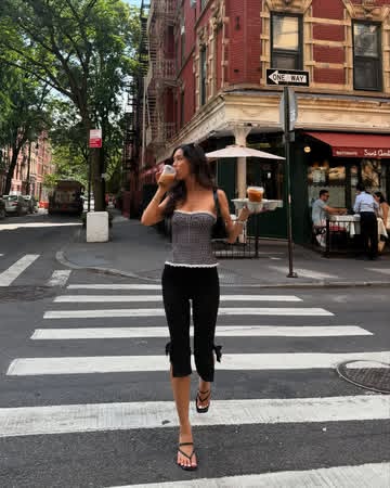 Instagram post by @laurenwolfe for DSW. Caption reads: Coffee run ☕️ @dsw #mydsw #ad.