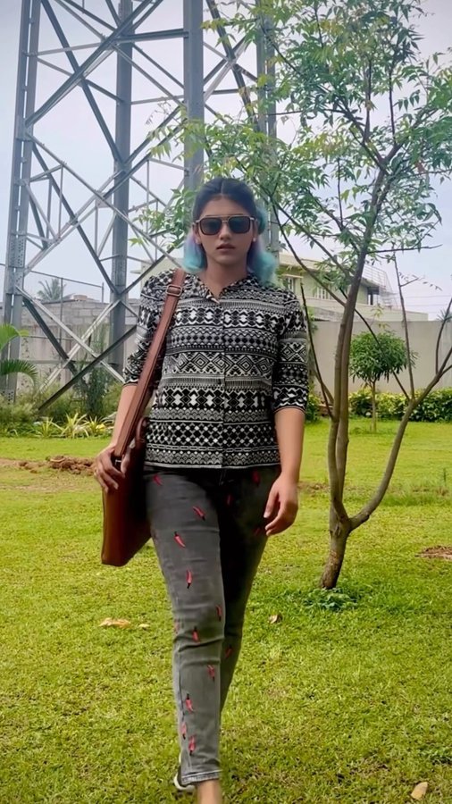 Instagram post by @srutisridarofficial for Scotch & Soda. Caption reads: Don’t care! Wear #printonprint & slay it with....