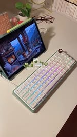 Instagram post by @mbookblog for Royal Kludge. Caption reads: R65 Keyboard Green🌱🫶🏻💚 #reklam @royal_kludge .....