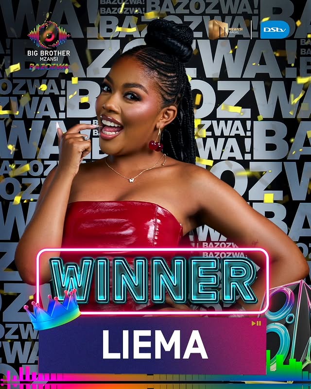 Instagram post by @bigbromzansi for DStv. Caption reads: It’s official! Liema (@liyema_pantsi) takes the....