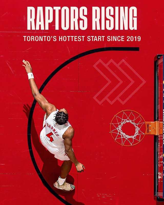 Instagram post by @nba.in_depth for NBA. Caption reads: The Toronto Raptors are 12-5 and 2nd in the....