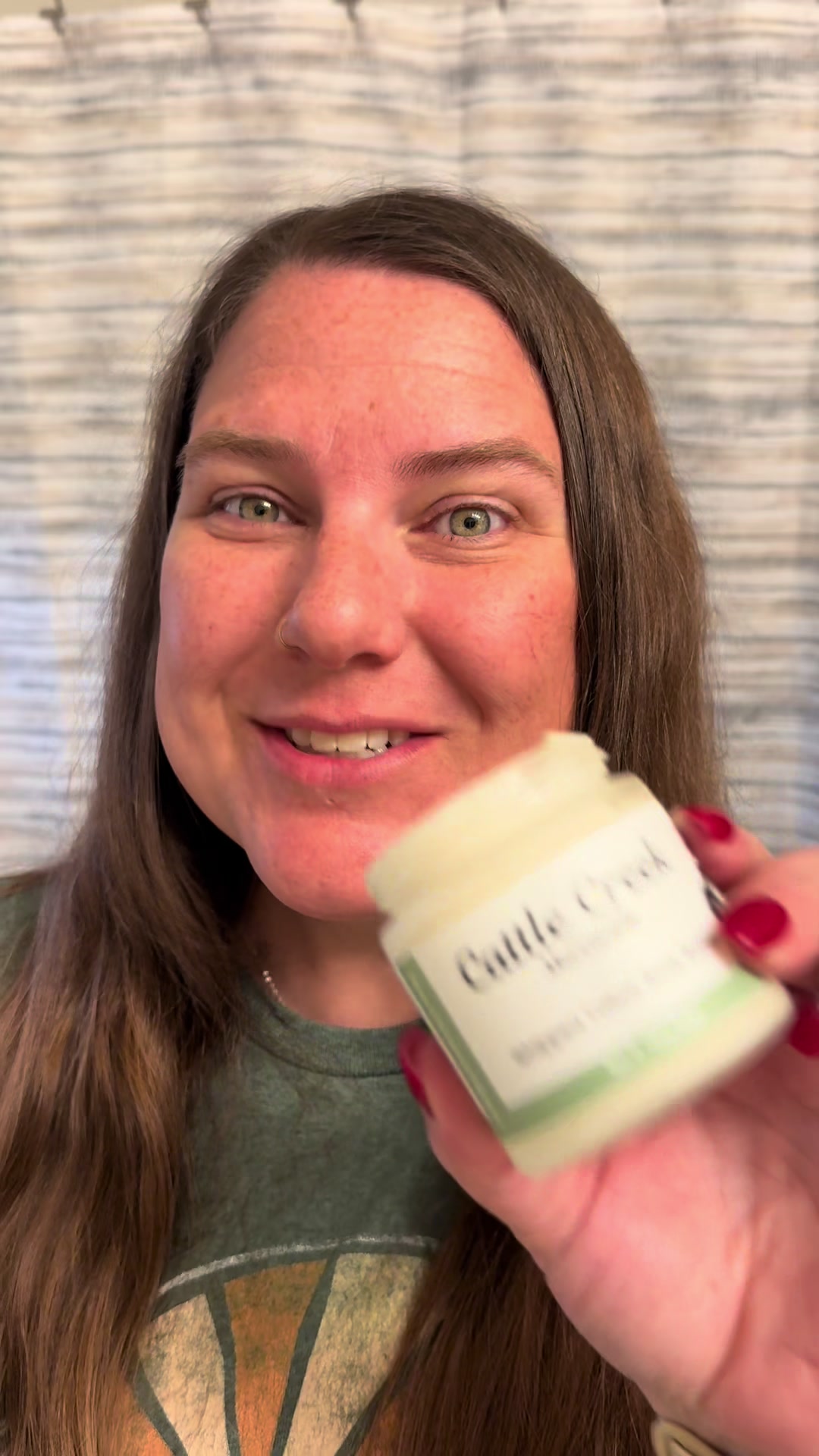 TikTok post by @lipfammom for Cattle Creek. Caption reads: @Cattle Creek Mercantile you nailed this scent!....
