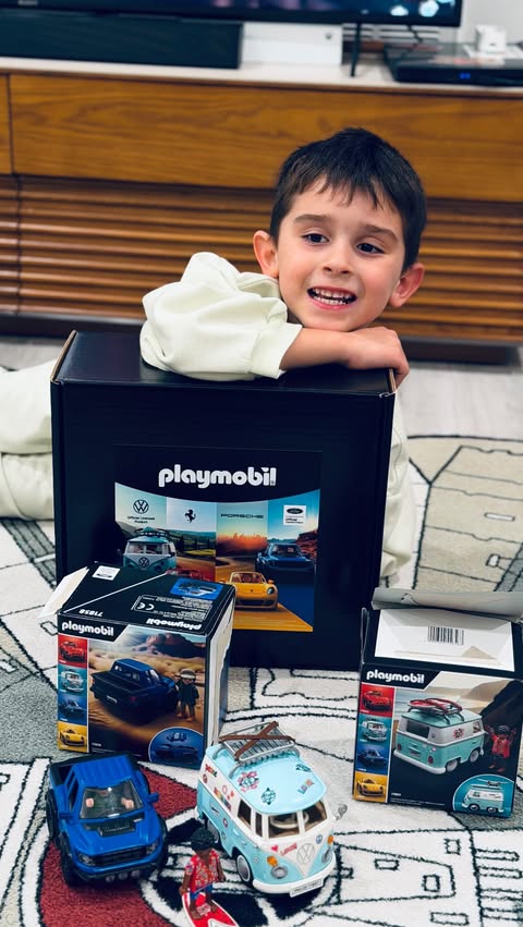 Instagram post by @iamdenizmirik for PLAYMOBIL. Caption reads: [...] them engaged. #ad We’ve been loving....
