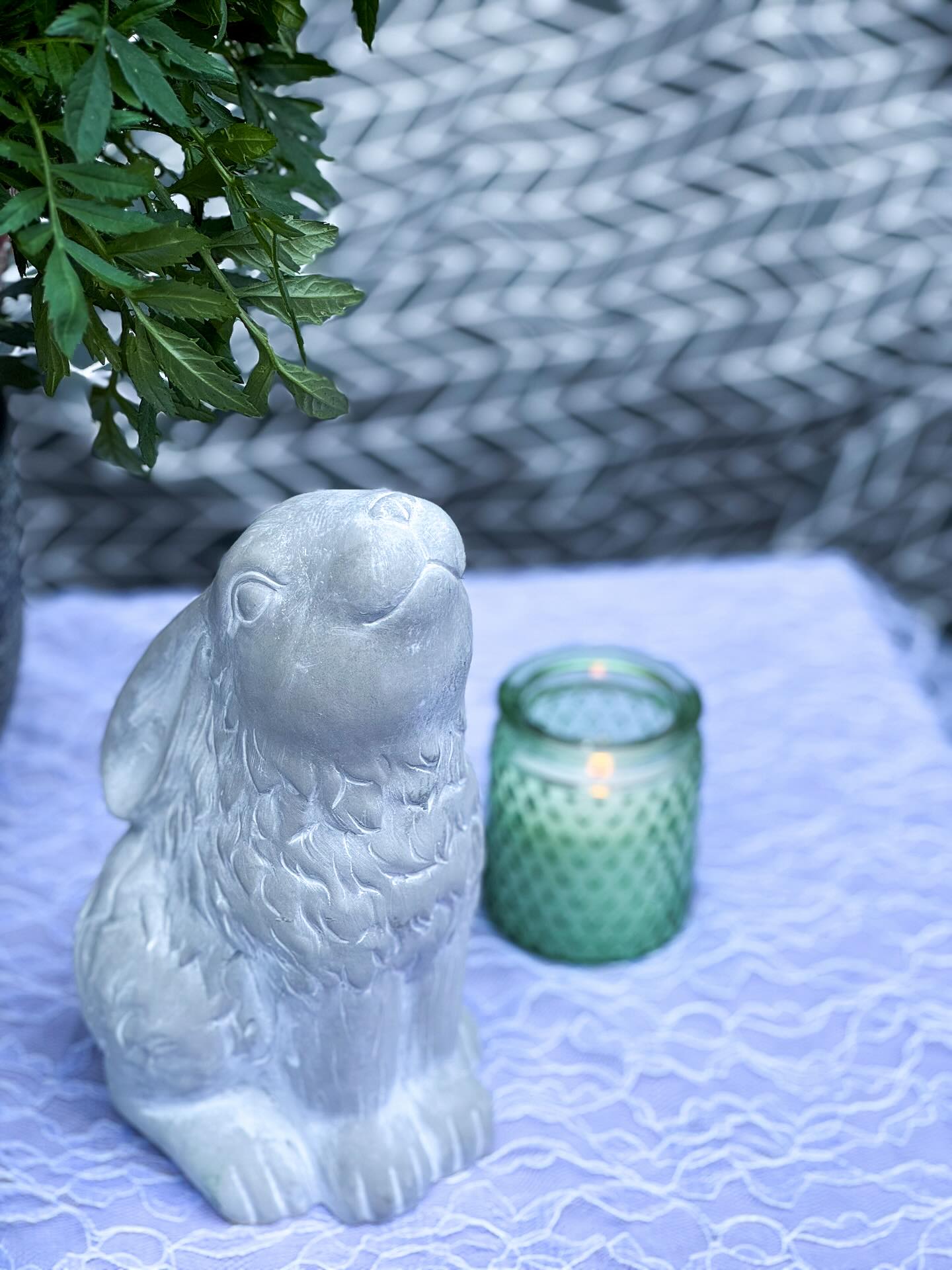 Instagram post by @simplytasheena for Ocean State Job Lot. Caption reads: 🕯️ CREATING MY PERFECT PATIO SANCTUARY 🕯️....